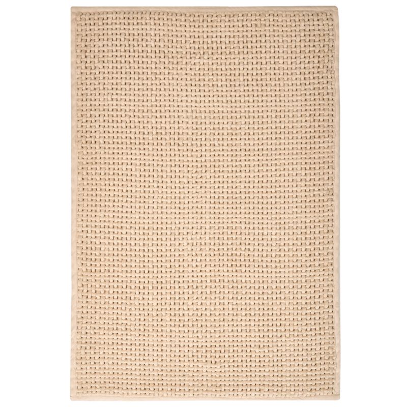 Badeværelsesmåtte 60x90 cm Beige Bomuld