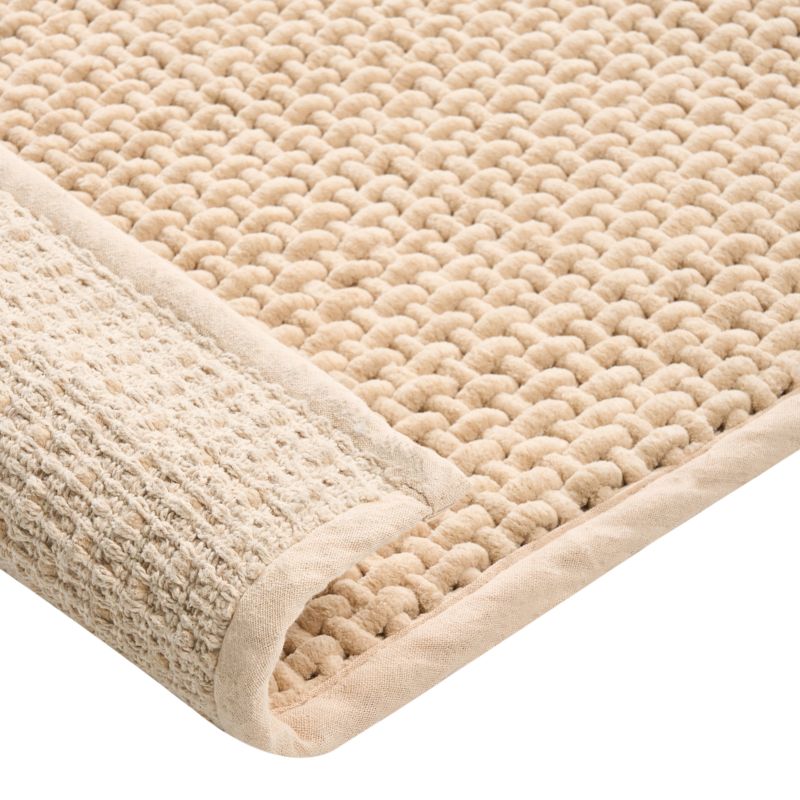 Badeværelsesmåtte 60x90 cm Beige Bomuld