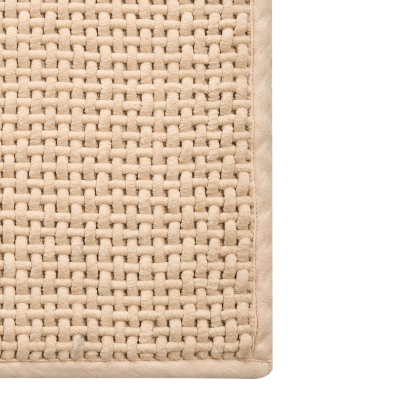 Badeværelsesmåtte 60x90 cm Beige Bomuld