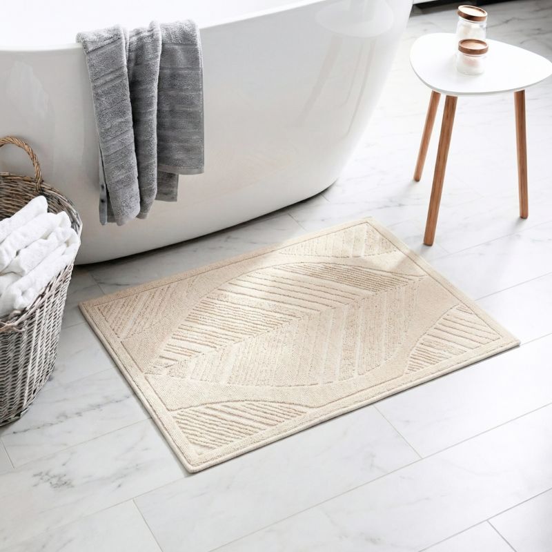 Badeværelsesmåtte Lino 50x80 cm Beige Egyptisk Bomuld