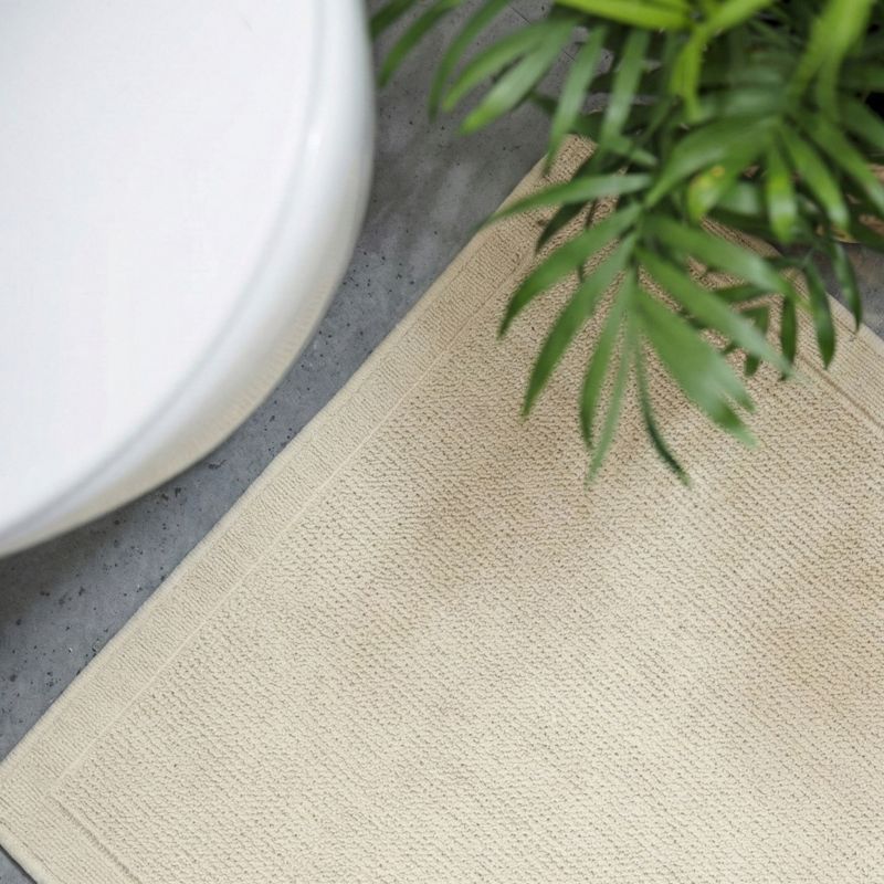 Badeværelsesmåtte Lino 50x80 cm Beige Egyptisk Bomuld Antiskrid