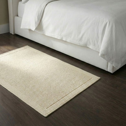 Badeværelsesmåtte Lino 50x80 cm Beige Egyptisk Bomuld Antiskrid