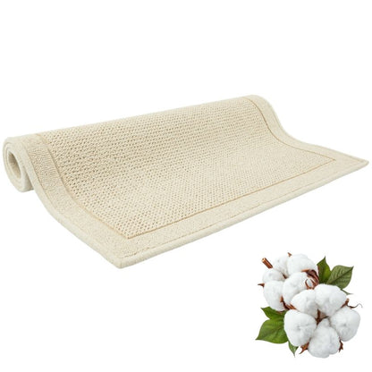 Badeværelsesmåtte Lino 50x80 cm Beige Egyptisk Bomuld Antiskrid
