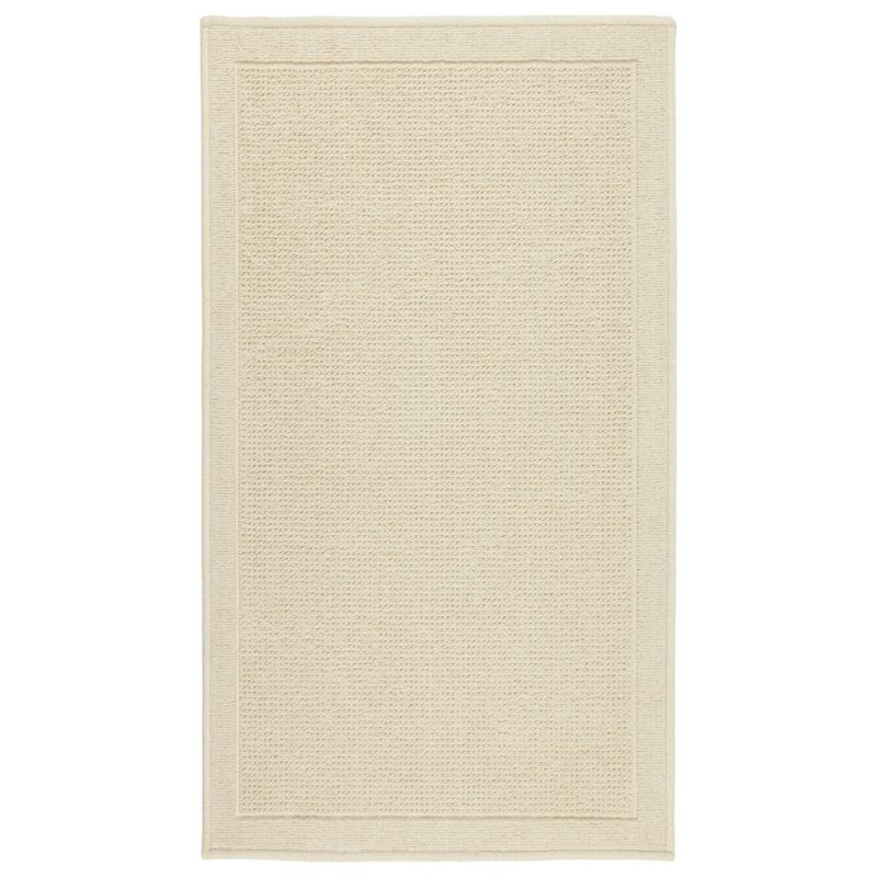 Badeværelsesmåtte 73x135 cm Beige Bomuld Antiskrid 1 stk.