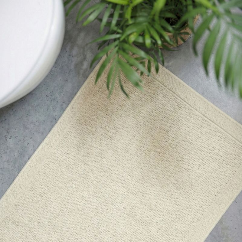 Badeværelsesmåtte 73x135 cm Beige Bomuld Antiskrid 1 stk.