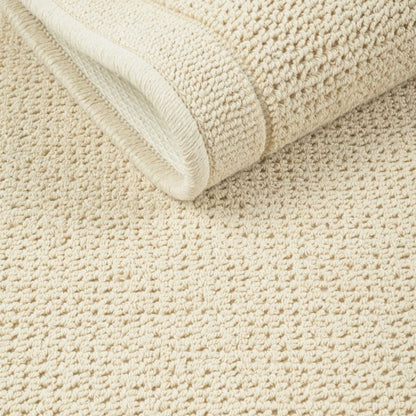 Badeværelsesmåtte 73x135 cm Beige Bomuld Antiskrid 1 stk.
