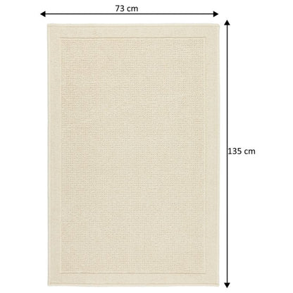 Badeværelsesmåtte 73x135 cm Beige Bomuld Antiskrid 1 stk.