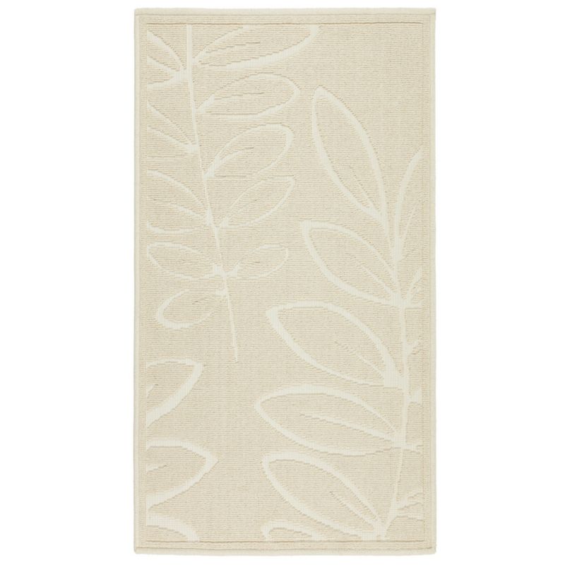 Badeværelsesmåtte Lino 73x135 cm Beige Planteinspireret Mønster 1 stk. | 5904024204343