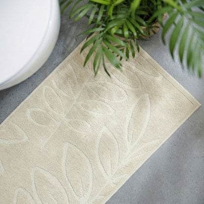 Badeværelsesmåtte Lino 73x135 cm Beige Planteinspireret Mønster 1 stk. | 5904024204343