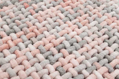 Bademåtte 60x100 cm Rosa-Grå Melange Bomuld/Polyester