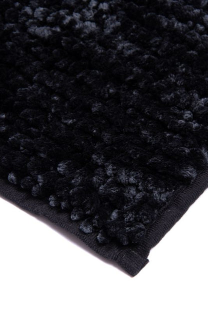 Bademåtte Chenille Velvet 60 x 90 cm Sort 1 stk.