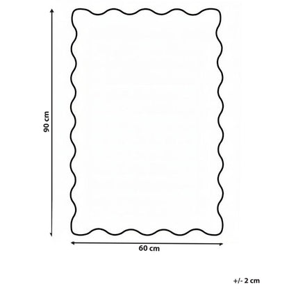 Bademåtte 60x90 cm Beige Brun Bomuld