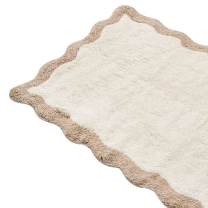 Bademåtte 60x90 cm Beige Brun Bomuld