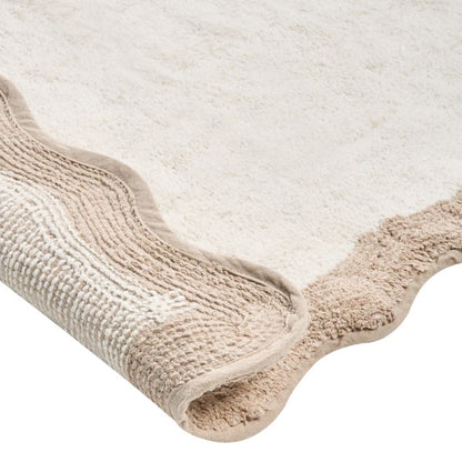 Bademåtte 60x90 cm Beige Brun Bomuld