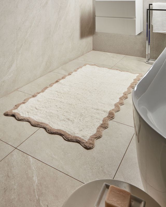 Bademåtte NANGAL 80x150 cm Beige Bomuld
