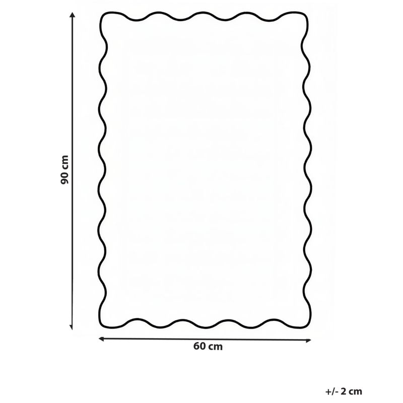 Bademåtte 60x90 cm Beige Grå Bomuld