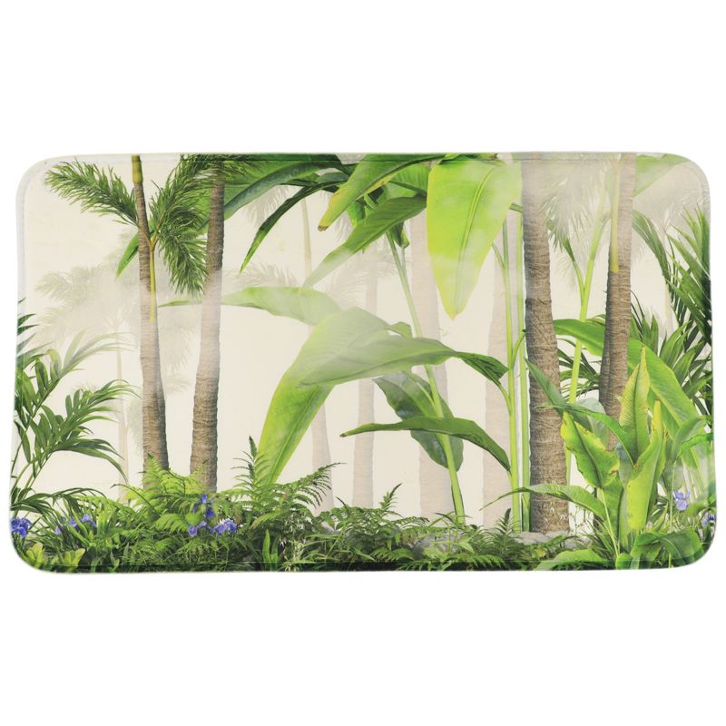 Bademåtte Oasis Rektangulær 45x75 cm Hvid Polyester