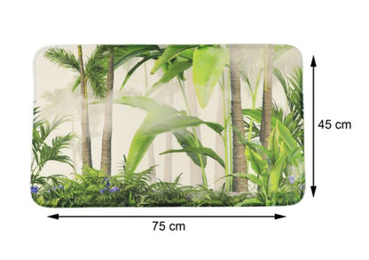 Bademåtte Oasis Rektangulær 45x75 cm Hvid Polyester