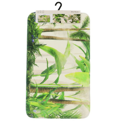 Bademåtte Oasis Rektangulær 45x75 cm Hvid Polyester