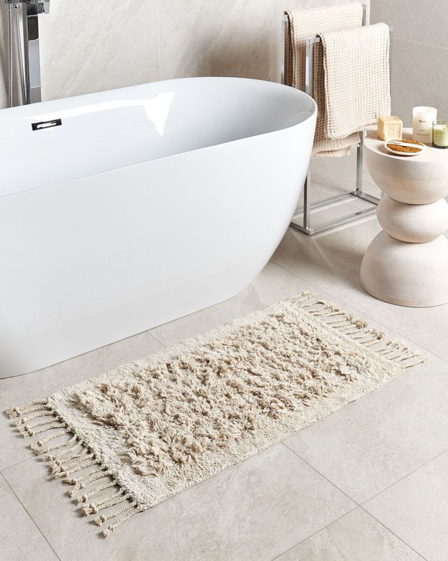 Badeværelsesmåtte Oltan Beige 50 x 80 cm Bomuld