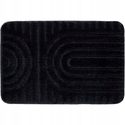 Bademåtte 60x40 cm Sort Mikrofiber Skridsikker 1 stk. | 5905923653706