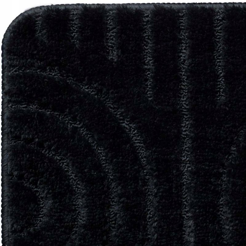 Bademåtte 60x40 cm Sort Mikrofiber Skridsikker 1 stk. | 5905923653706