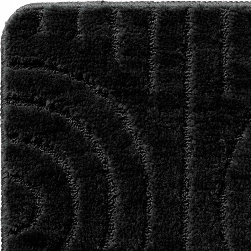 Bademåtte 60x40 cm Sort Mikrofiber Skridsikker 1 stk. | 5905923653706