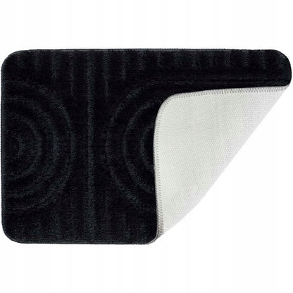 Bademåtte 60x40 cm Sort Mikrofiber Skridsikker 1 stk. | 5905923653706