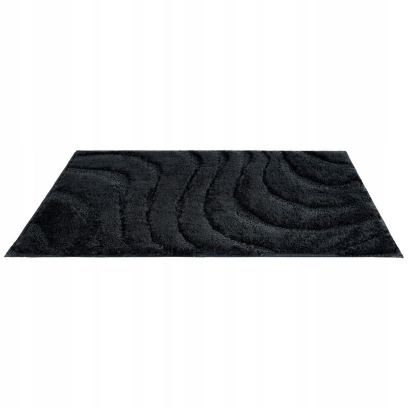 Bademåtte 40x60 cm Sort Skridsikker Mikrofiber 5905923653720