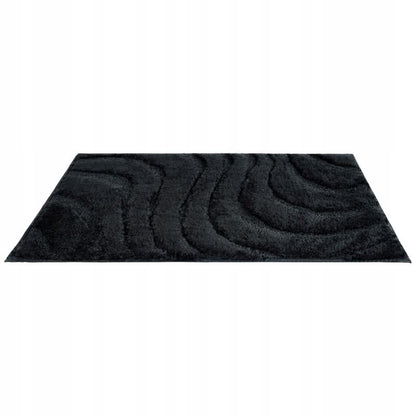 Bademåtte 40x60 cm Sort Skridsikker Mikrofiber 5905923653720