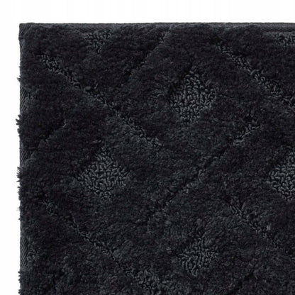 Bademåtte 60x40 cm Sort Antiskrid Mikrofiber 1 stk.
