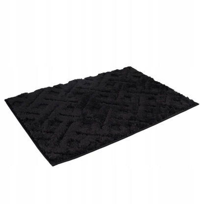 Bademåtte 60x40 cm Sort Antiskrid Mikrofiber 1 stk.