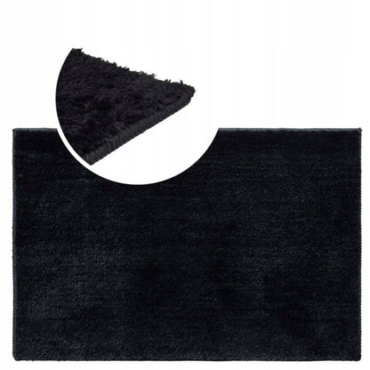Bademåtte 40x60 cm Sort Mikrofiber Skridsikker 1 stk. | 5905923653768