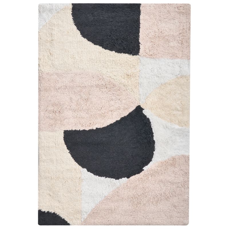 Bademåtte 60x90 cm Beige Bomuld Geometrisk Mønster