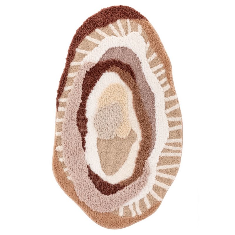 Bademåtte Shaggy 3D Gaia 60x100 cm Abstraktion Beige 1 stk