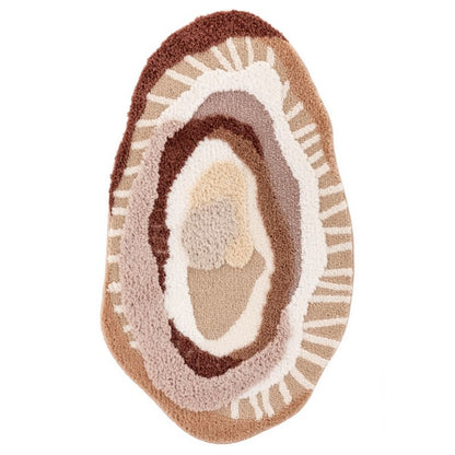 Bademåtte Shaggy 3D Gaia 60x100 cm Abstraktion Beige 1 stk