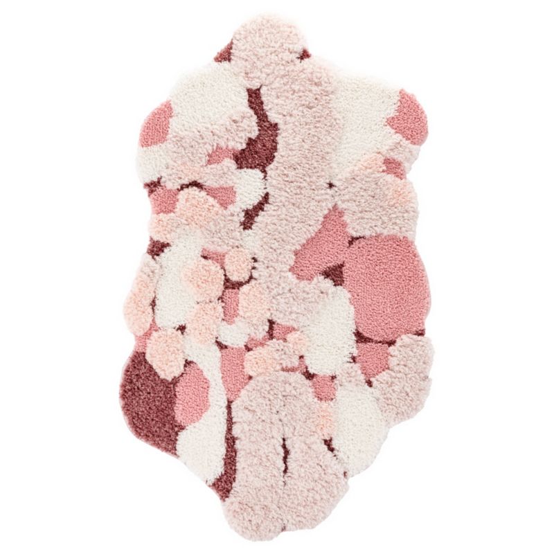 Bademåtte Shaggy 3D Gaia 60x100 cm Abstrakt Rosa 1 stk