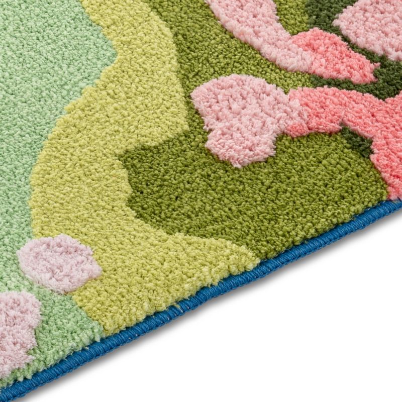 Bademåtte Shaggy 3D Gaia 60x100 cm Landskab Multifarvet