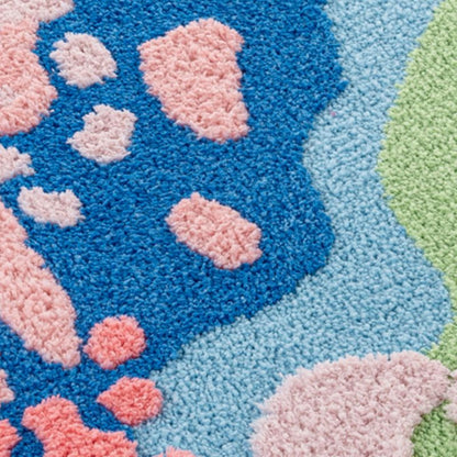 Bademåtte Shaggy 3D Gaia 60x100 cm Landskab Multifarvet