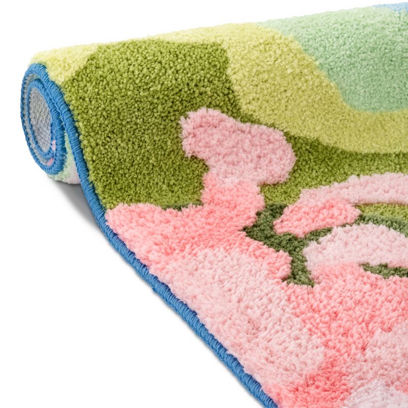 Bademåtte Shaggy 3D Gaia 60x100 cm Landskab Multifarvet