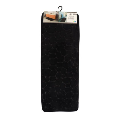 Bademåtte 45x120 cm Sort Mikrofiber Memory Foam Skridsikker
