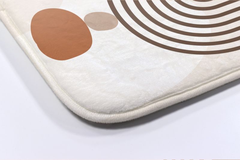 Tulup badeværelsesmåtte 75x45 cm med geometrisk mønster, polyester, vandafvisende, 1 stk.