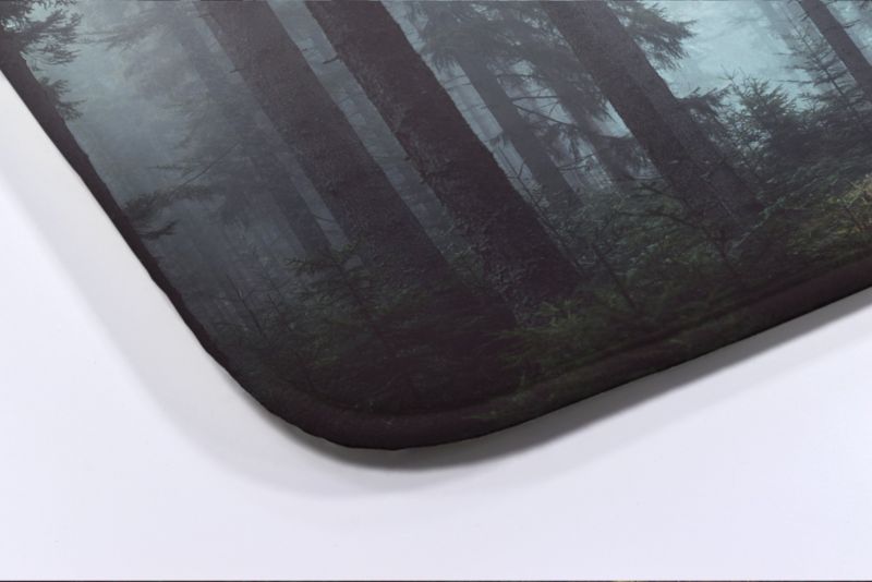 Tulup badeværelsesmåtte 75x45 cm Skov Tåge polyester skridsikker 1 stk.