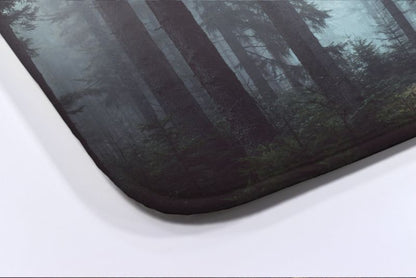 Tulup badeværelsesmåtte 75x45 cm Skov Tåge polyester skridsikker 1 stk.