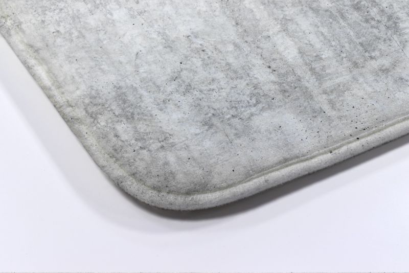 Tulup badeværelsesmåtte 75x45 cm grå væg polyester skridsikker 1 stk.