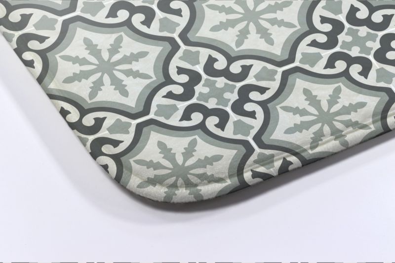 Tulup badeværelsesmåtte 90x60 cm abstrakt polyester hurtigttørrende 1 stk.