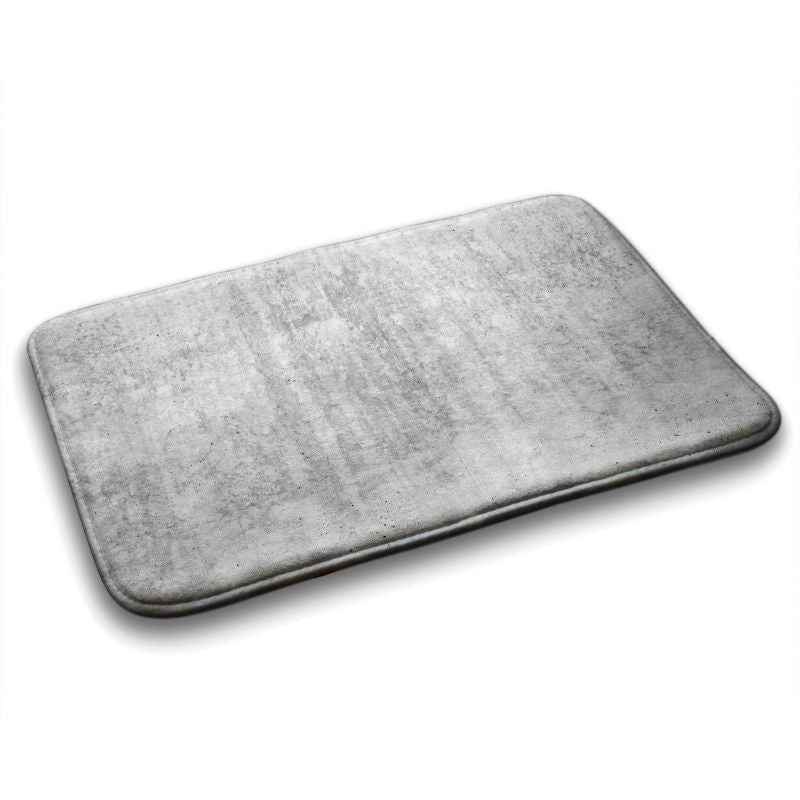 Tulup badeværelsesmåtte 90x60 cm grå væg polyester skridsikker 1 stk.