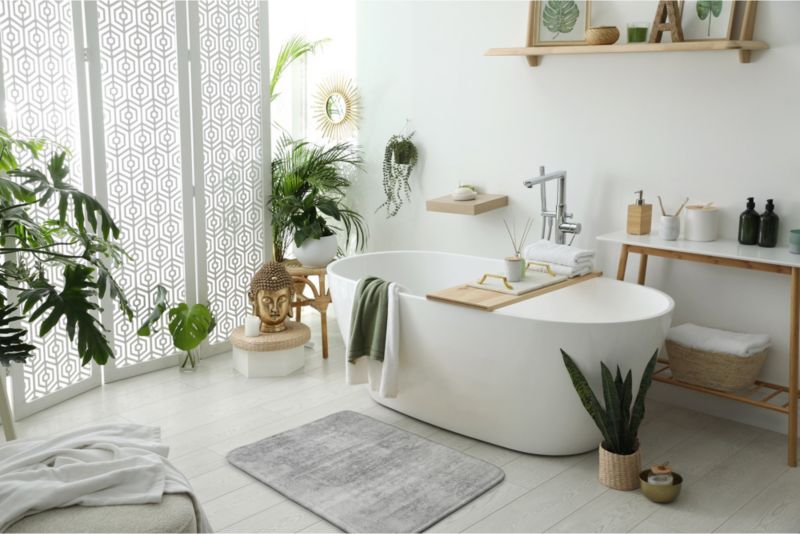 Tulup badeværelsesmåtte 90x60 cm grå væg polyester skridsikker 1 stk.