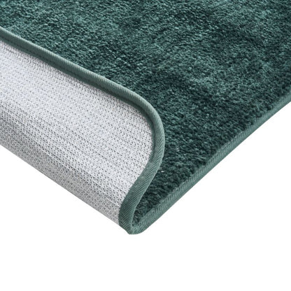 Bademåtte 60x90 cm Mørkegrøn Mikrofiber Skridsikker