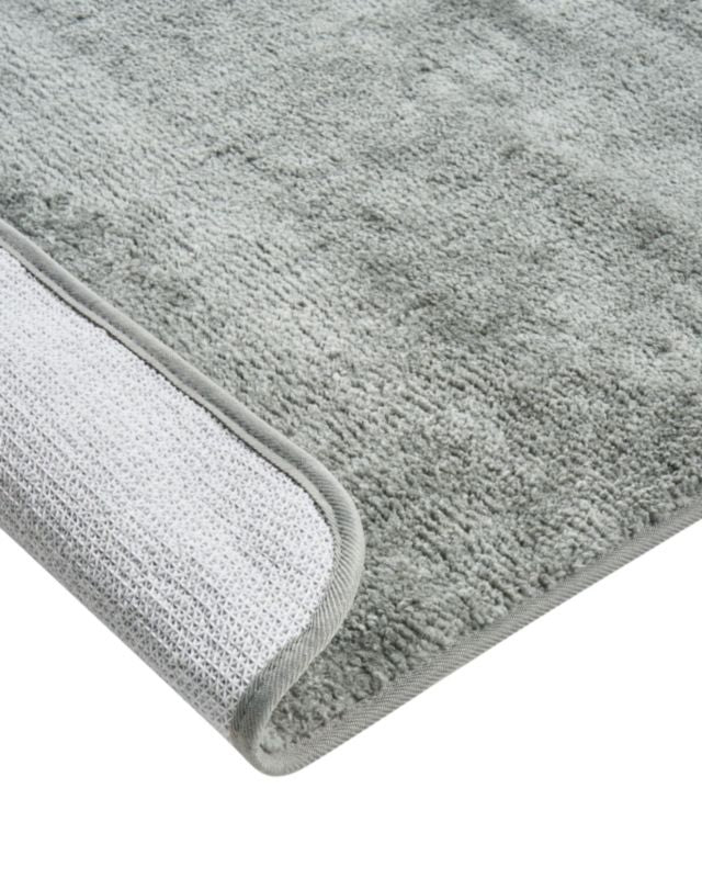 Bademåtte 60x90 cm Grå Mikrofiber Skridsikker